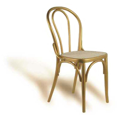 Thonet in legno laccato oro